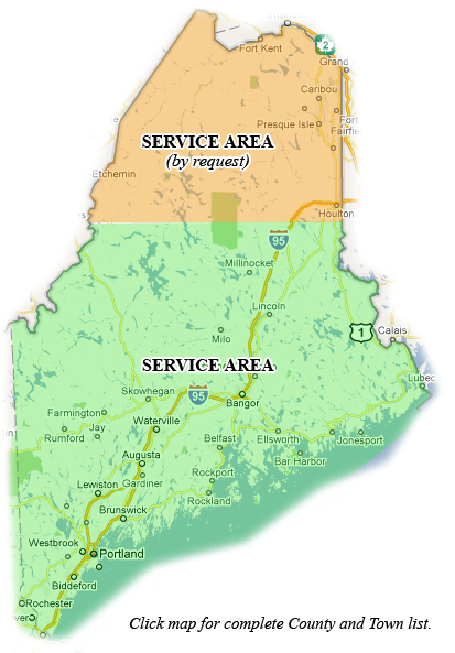 Map of Maine service coverage